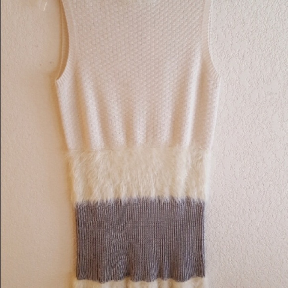 Diane Von Furstenberg Plush Dress Look 11 Ivory S